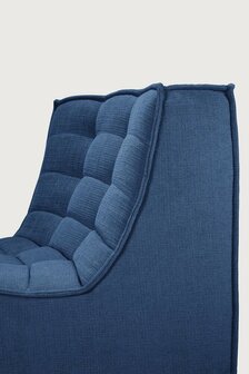 Ethnicraft N701 Modular Sofa Blauw 45&deg; Ronde Hoek