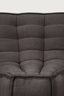 Ethnicraft N701 Modular Sofa Donkergrijs 45&deg; Ronde Hoek