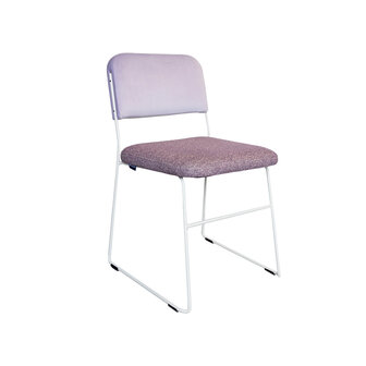 NOGA lima eetkamerstoel wit frame / duo stoffering
