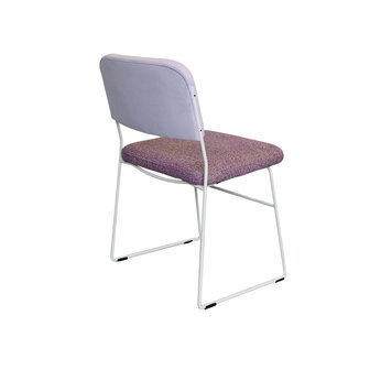NOGA lima eetkamerstoel wit frame / duo stoffering