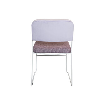 NOGA lima eetkamerstoel wit frame / duo stoffering
