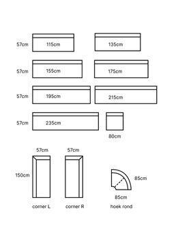 Noga design Dio eetkamerbank opstellingen