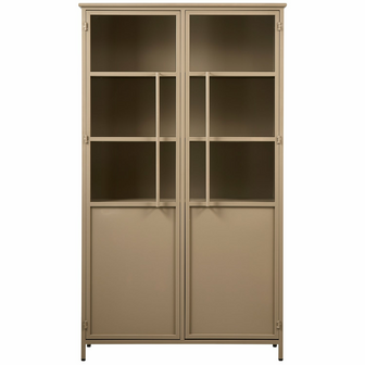 WOOOD Premium Exhibit vitrinekast metaal khaki