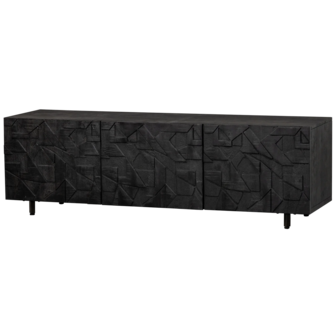 WOOOD Premium Counter TV Meubel Mango Zwart
