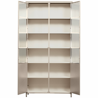 WOOOD Premium Exhibit XL 2 deurs vitrinekast metaal zand