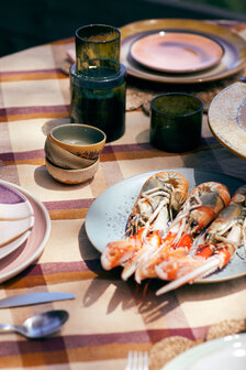 HKLIVING 70s ceramics: XS bowls, marine (set of 4)
