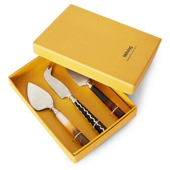 HKLIVING Cheese knives havana, (set of 3)