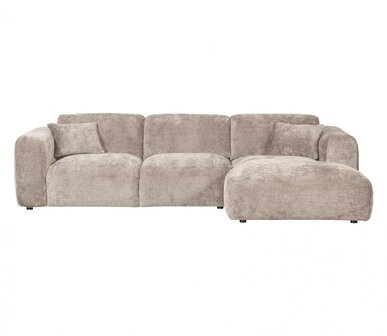 WOOOD Premium Cloud hoekbank Chenille Naturel Rechts