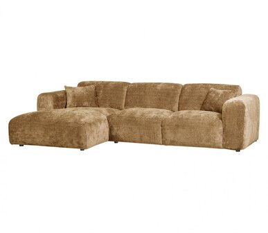 WOOOD Premium Cloud Chaise Longue Chenille Honinggeel Links