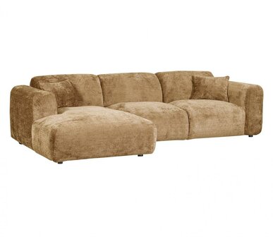 WOOOD Premium Cloud Chaise Longue Chenille Honinggeel Links