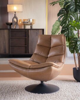 Eleonora Fauteuil Sven Cognac Boho Leder