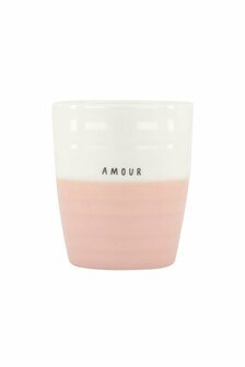Zusss koffiemok amour wit/roze