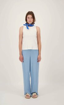 Zusss singlet ronde hals in rib off white