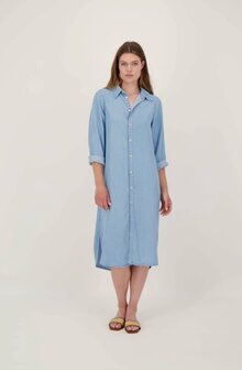 Zusss doorknoopjurk in denim