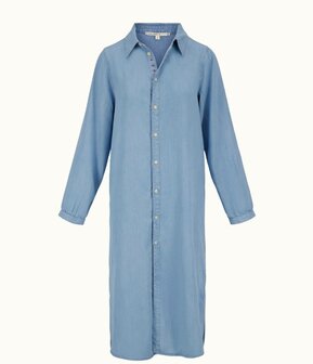 Zusss doorknoopjurk in denim