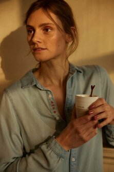 Zusss doorknoopjurk in denim