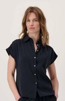 Zusss modal blouse mouwloos zwart