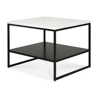 Ethnicraft Stone side table marble white
