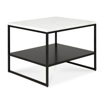 Ethnicraft Stone side table marble white