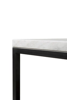 Ethnicraft Stone side table marble white