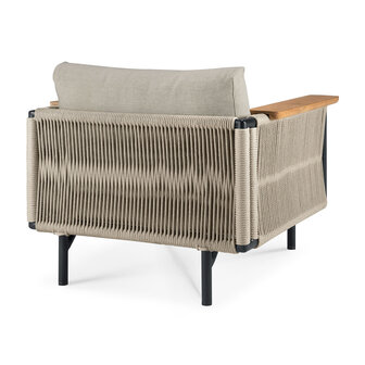 Ethnicraft Corbey outdoor loungestoel incl. kussens oyster