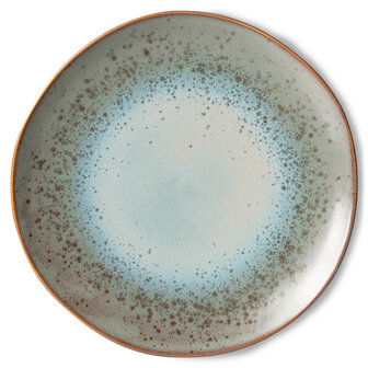 HKLIVING 70s ceramics dinner plates, mineral (set of 2)