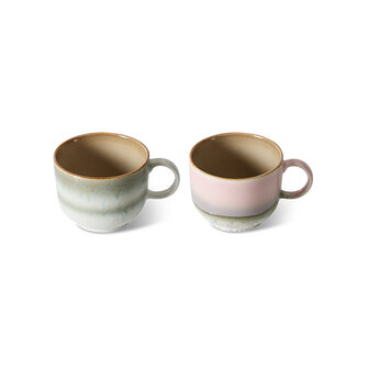 HKLIVING 70s ceramics: tea cup, nova (set of 2)
