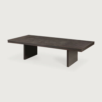 Ethnicraft Grooves salontafel teakhout zwart 135x65cm