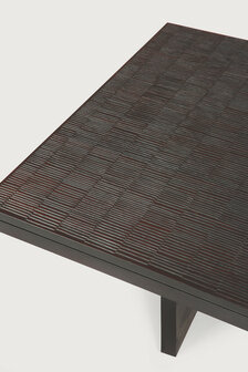 Ethnicraft Grooves salontafel teakhout zwart 135x65cm