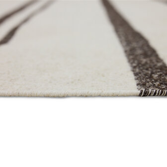 HKLIVING Striped woolen kelim cream, 200x300cm
