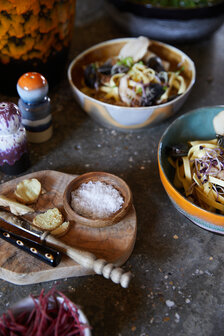 HKLIVING 70s ceramics: pasta bowls golden hour, set of 2