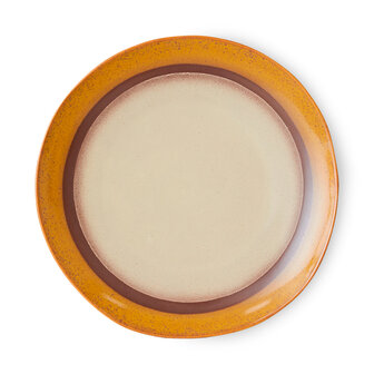 HKLIVING 70s ceramics: dinner plates coconut, set of 2