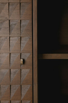 Ethnicraft Sono Dressoir Varnished Teak Licht Bruin 2 Deurs 3 Laden