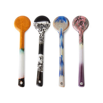 HKLIVING 70s ceramics: spoons force, M, set of 4
