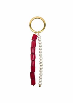 Bonnie Studios Coral pearl key chain
