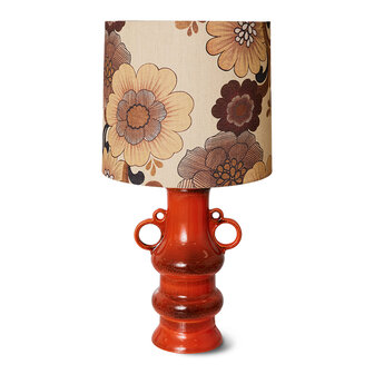 Grand table lamp base glazed orange