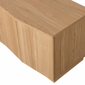WOOOD Zuma tv meubel 133cm eiken transparant
