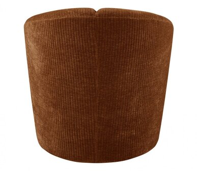 Woood Mojo Draaifauteuil Geweven Ribstof Roest Bruin