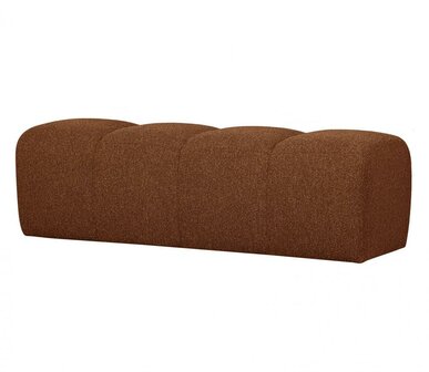 Woood Mojo Eetbankje 164cm Boucl&eacute; Roest Bruin Melange