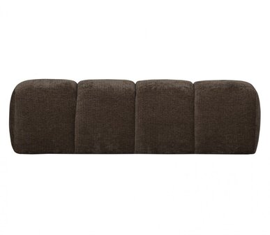 Woood Mojo Eetbankje 164cm Geweven Ribstof Bruin