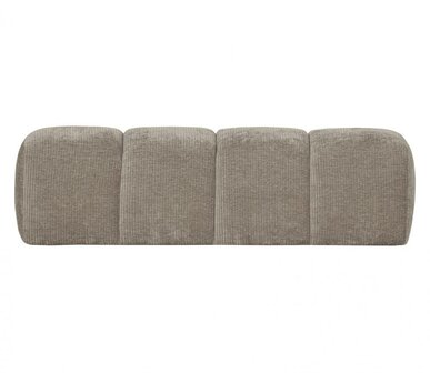 Woood Mojo Eetbankje 164cm Geweven Ribstof Donkerzand