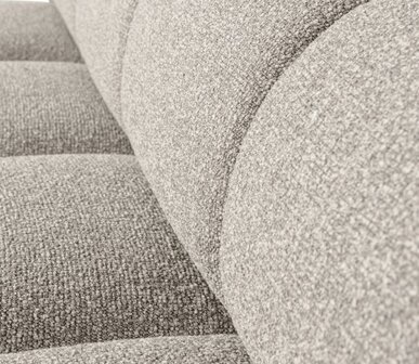 Woood Mojo Eetbankje 164cm Met Rugleuning Boucl&eacute; Beige Melange