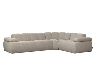 WOOOD Mojo hoekbank boucl&eacute; beige melange rechts