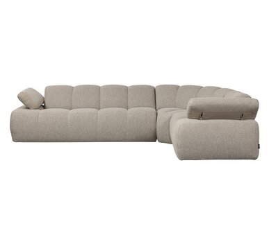 WOOOD Mojo hoekbank boucl&eacute; beige melange rechts