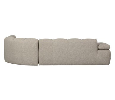 WOOOD Mojo hoekbank boucl&eacute; beige melange rechts