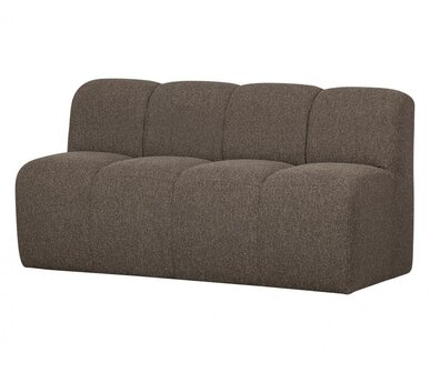 WOOOD Mojo Eetbankje 164cm Met Rugleuning Boucl&eacute; Bruin Melange