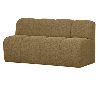 WOOOD Mojo Eetbankje 164cm Met Rugleuning Boucl&eacute; Geel/Bruin Melange