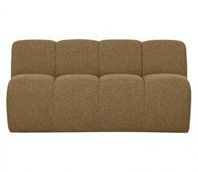 WOOOD Mojo Eetbankje 164cm Met Rugleuning Boucl&eacute; Geel/Bruin Melange