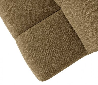 WOOOD Mojo Eetbankje 164cm Met Rugleuning Boucl&eacute; Geel/Bruin Melange