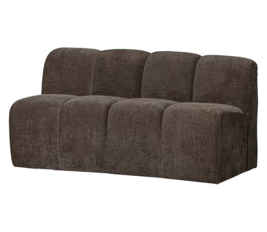 WOOOD Mojo Eetbankje 164cm Met Rugleuning Ribstof Bruin